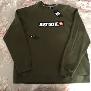 Nike olive green sweatshirt